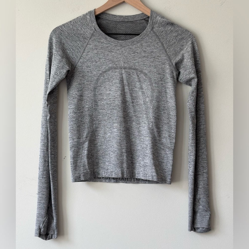 Lululemon Swiftly Heather Gray Long Sleeve-4